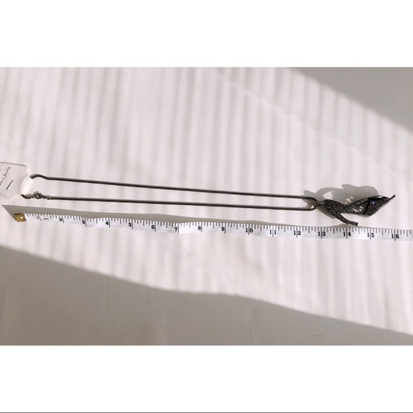 Long Chain Necklace with Metal & Crystal Shoe Pendant - Picture 11 of 13